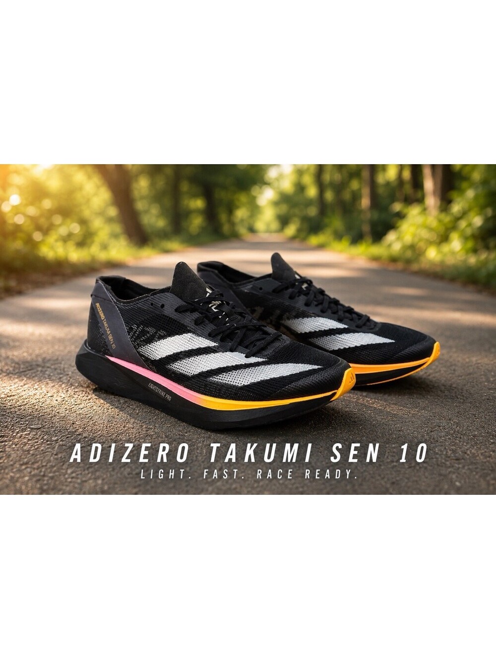 Adidas Adizero Takumi Sen 10 Black Spark Womens Size 8 Mens 7 ID2794 New No Box